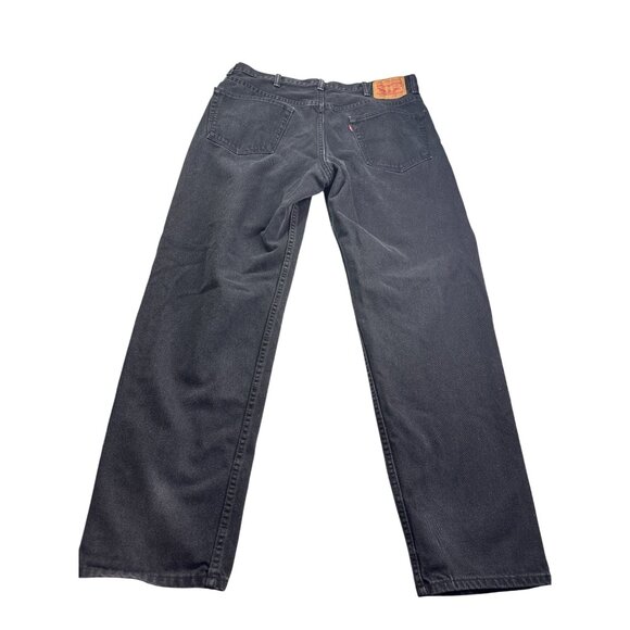 Levis 550 Mens Relaxed Fit Jeans W38 L34 Black Denim Cotton - Picture 2 of 4